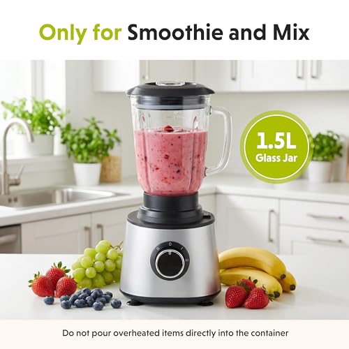 Image of Simple Deluxe Food Processor Blender Combo, 300W Electric Food Processor for Slicing, Dough, Vegetables, 6 Cup Chopper for Meat and Puree, 2 Speeds Adjustable, Safety Lock with 1.5L Glass Jar, Black