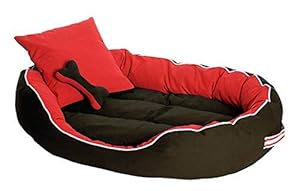 Royal Pets Cart Dog Bed & Cat Bed Red & Black Color Anti-Skid Bottom & Machine Washable(Reversible)-Large