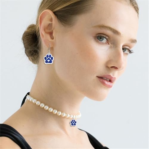 Cat Dog Paw Print Earrings for Women Stainless Steel Fashion Heart Footprint Earring Cute Dog Cat Animal Paw Print Earrings3