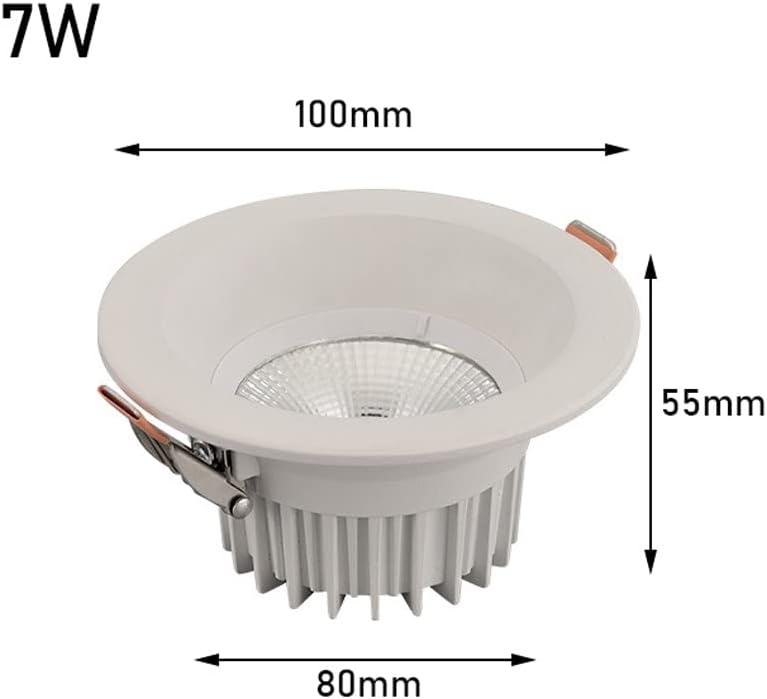 Downlights Ceiling,Downlights for Ceiling 7W Led,Ip65 Wash Wall Lamp 80Mm Cut Hole Recessed Spots,85-265V for Bathroom Kitchen Island Decor Accent Lamp