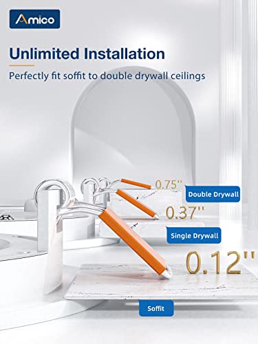 image for Amico 12 Pack 6 Inch 5CCT Ultra-Thin LED Recessed Ceiling Light with J