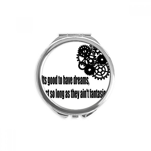 Miroir rond maquillage de poche portable pour retouches en voyage