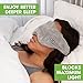 BARMY Weighted Sleep Mask for Women and Men (0.8lb/13oz) Weighted Eye Mask for Sleeping, Eye Cover Blocks Light Helps Relaxation and Night Sleep, Comfortable Blackout Sleeping Mask, Gray