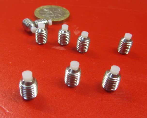18-8 Stainless Steel Nylon Tip Set Screw 1/4-28 x .312" Thread Length 10 pcs