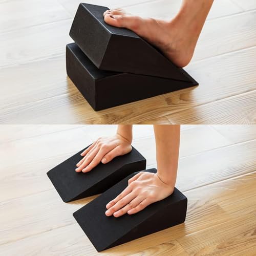 Squat Wedge Blocks, Yoga Foam Wedge, Slant Board voor Yoga Eva Foam Wedge, brancard schuine blokken voor squat, riser blok, yoga, push -up, balans, stretch, sterkte, plank - Afbeelding 4