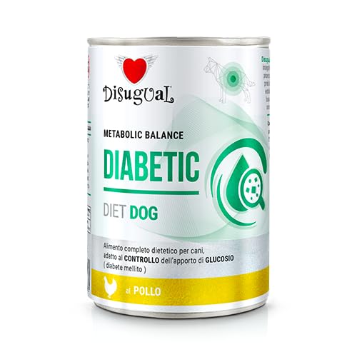 Disugual Dieta Perro Diabético | Necesidades Nutricionales Especiales | Varios Sabores | 6x400Gr | (6x400Gr, Pollo)