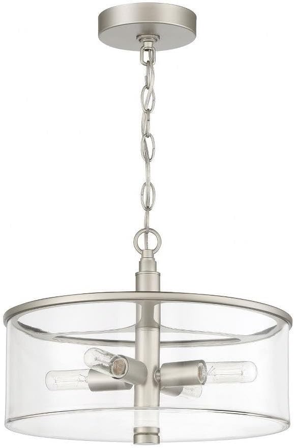 Craftmade Hailie 4 Light Convertible Semiflush Satin Nickel