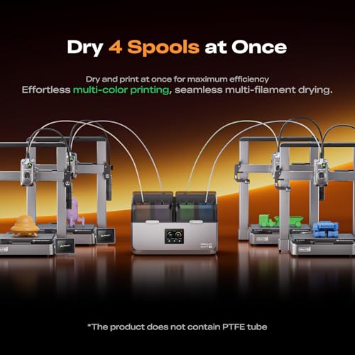 Image of Creality Space Pi X4 Filament Dryer Box, New Upgrade 4-Spool 3D Printer Filament Storage with Dual Heating Chambers, 200W Fast Heating Up to 85℃, for PLA, PETG, ABS, TPU, Nylon, PC