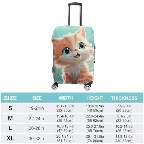 Cute Cats Luggage Cover, Washable Elastic Suitcase Cover Protector Fit 18-32 Inch Luggage2