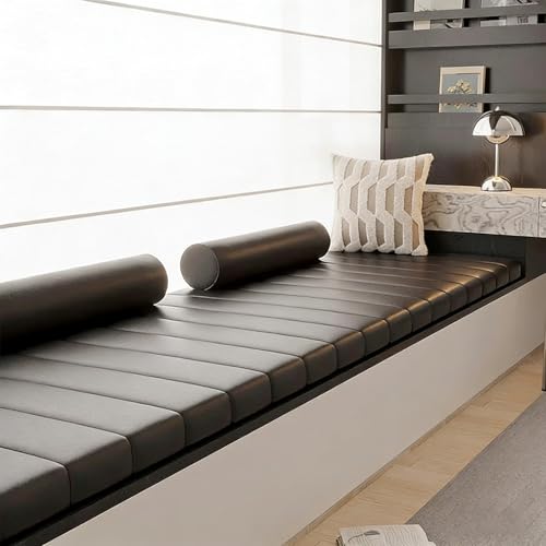 Generico Cuscino Per Panca Su Misura In Pelle Antigraffio Per Gatti, Idrorepellente, Imbottitura 50d, Fodera Removibile, Seduta Antiscivolo Per Davanzale, Panca E Mobili