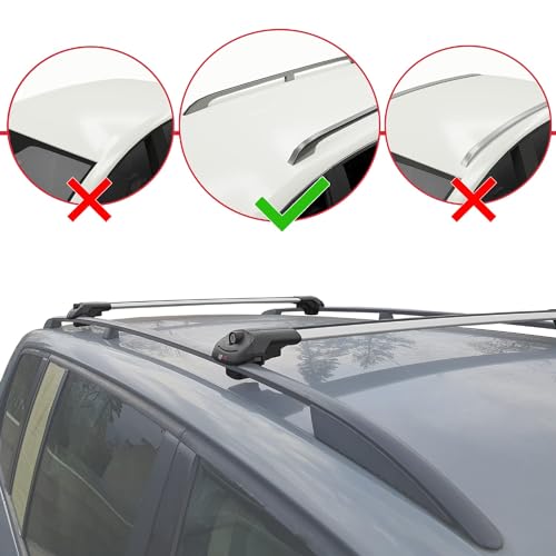 Barres de toit pour Mercedes EQB de voyage en famille porte-bagages aluminium gris MDAK - 2