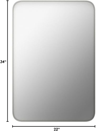 Vista 119 de Kohler Essential - Espejo de tocador ovalado enmarcado de 20 pulgadas de ancho x 40 pulgadas de alto en oro cepillado moderno Moderno dorado