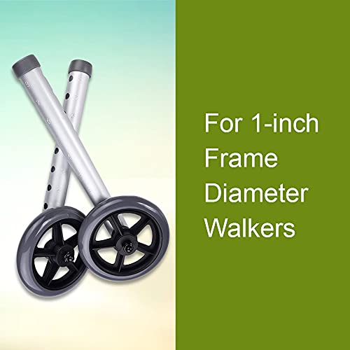 Mckesson Universal Walker Wheels, Adjustable, 5 In Caster Wheels, 1 Pair #TOP4