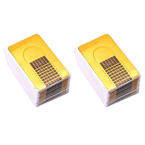 50/100 Pezzi Cartine Ricostruzione Unghie Gel Nail Art Sagome per Unghie Ricostruzione Fai da te Allungamento Unghie (100 Pezzi)