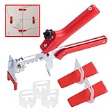 400PCS Tile Leveling System 3mm 300pcs Tiling Level Wedge Spacer Plus 100pcs Resuable Wedges with A Tile Leveling Plier (1/8 Inch Tile Spacers)