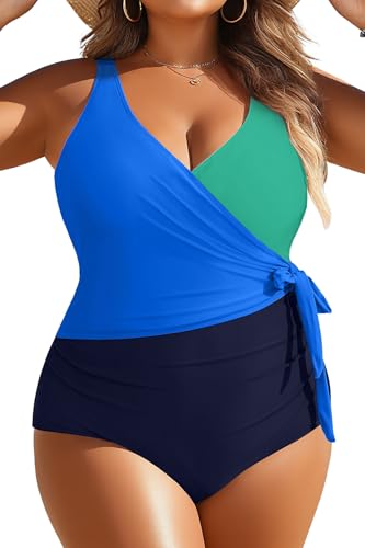 Image of Plus Size One Piece Swimsuits- Tummy Control Full Coverage Bathing Suits