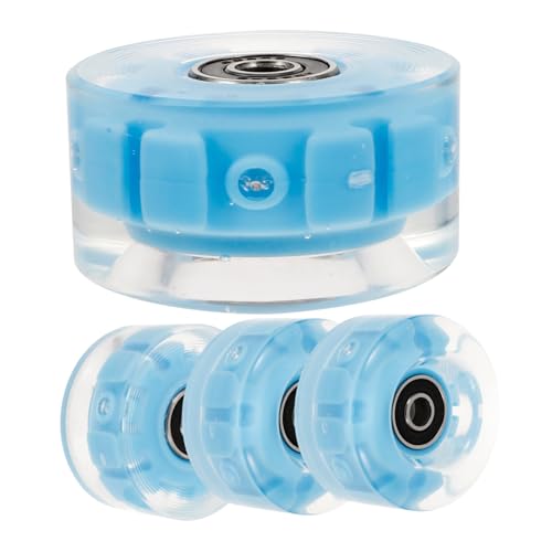 ibasenice Light up Wheels for Roller Skates 4 Pack Flashing Skating Wheels with High-brightness Led