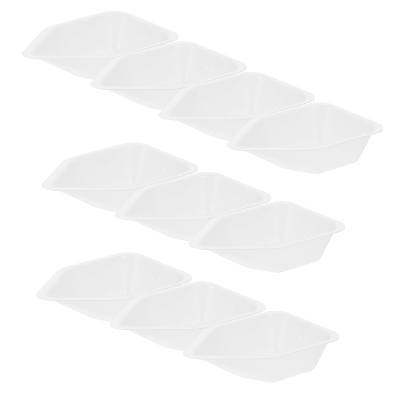 OSOLADY 20pcs Weighing Small Weighing Trays Weighing Plates for Powder Chemistry Weigh Boats Surface Plate Plastic Trays Plastic Weighing Boats Plastic Weighing Trays Storage Trays Pp