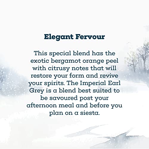 Image of Timeless Blends by The Hillcart Tales Imperial Earl Grey Tea Bags 100 Pieces, Premium Black Tea Leaves With Sweet Natural Bergamot Flavour, Natural Immunity Booster & Antioxidants, 200 gms