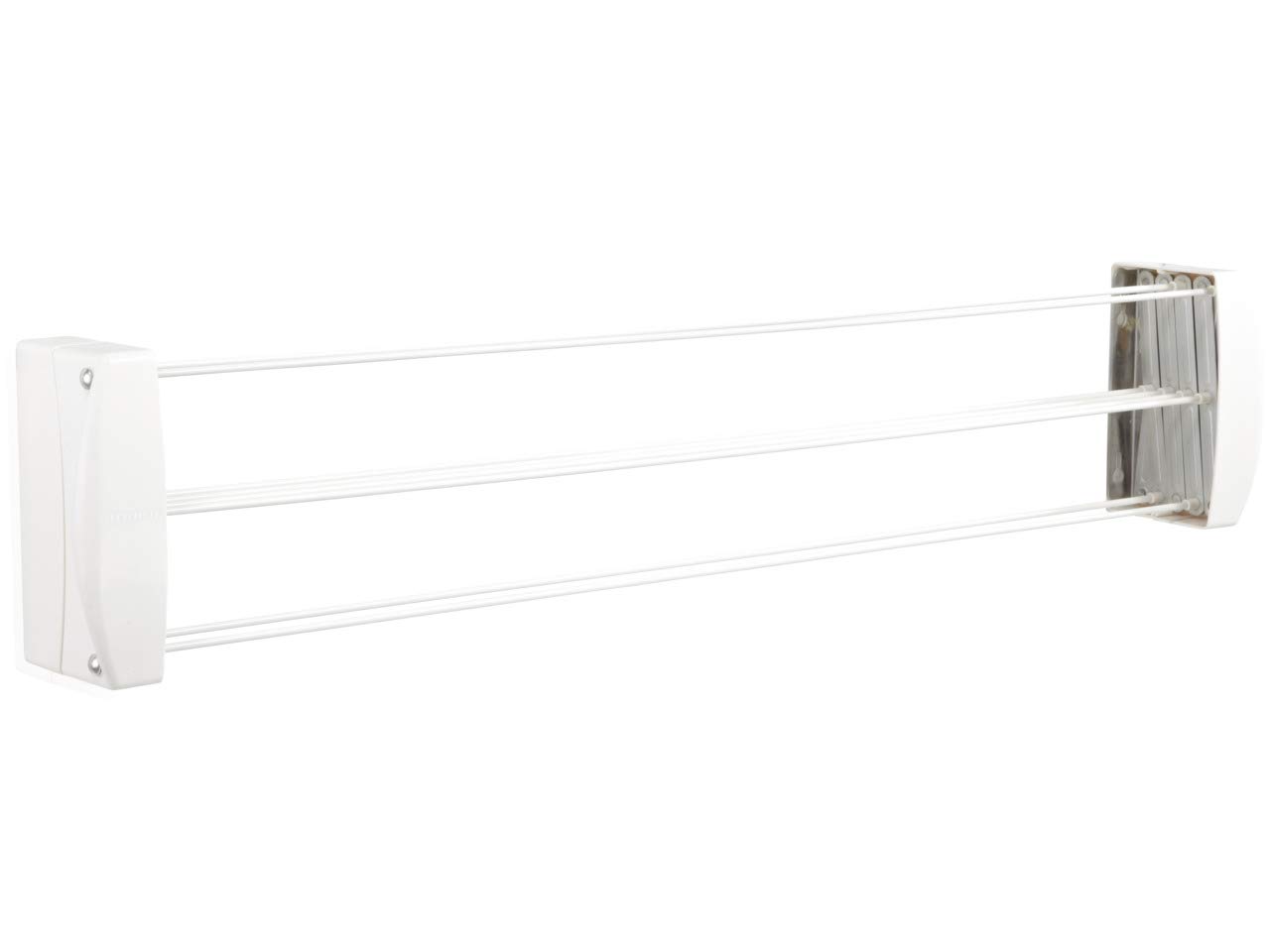 Leifheit Wandtrockner Teleclip 74 Extendable, 7,4m Trockenleine, ausziehbarer Wandtrockner, platzsparender Trockner, kompakt und robust, Wäschetrockner für die Wand, Wäschreck mit Wandmontage