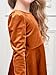 Miipat Toddler Girls Velvet Dress Ruffle Fall Winter Dress Long Sleeve Elegant Wedding Party Dress(BurntOrange,4-5T)