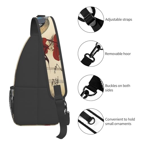 Bolso Sling para Hombre y Mujer Negro miniatura 4