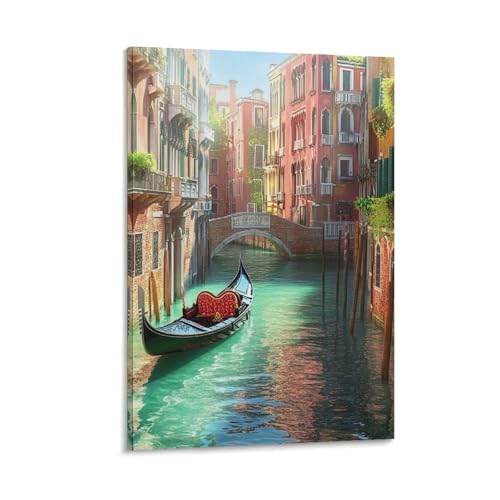Impression sur toile premium Venise : Murale de haute qualité en 12x18inch