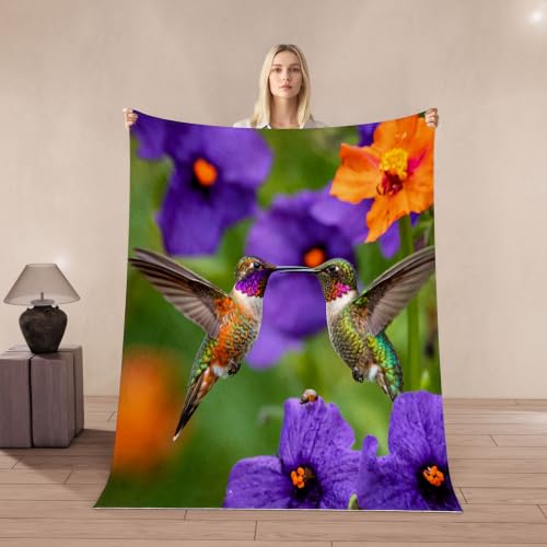 Couverture colibri plaid microfibre ultra douce et chaude pour lit - 2