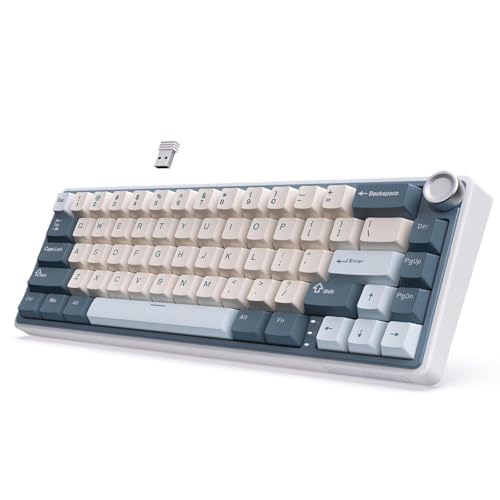 Image of RK ROYAL KLUDGE Keyboard (Blue, Cream Switch, Wireless, Wireless)