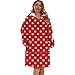 Carerleg@ Graziosa coperta da indossare con cappuccio e felpa in peluche avvolgente per vestaglie oversize