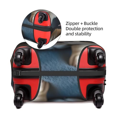 Cute Bulldog Puppy 1 Tsa Approved Luggage Cover For 18-32 Inch Suitcases Scratch-Resistant Stretch Luggage Cover4