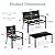 Best Choice Products 4-Piece Outdoor Textilene Patio Conversation Set, Backyard Furniture w/Loveseat, Coffee Table, Steel Frame - Black/Black