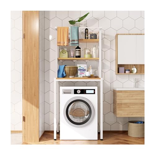 Étagère à linge avec support multifonction Nizat à haute capacité de rangement vertical