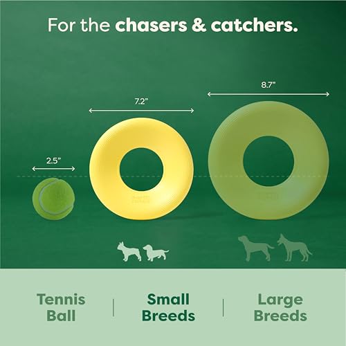 Earth Rated Flying Disc Dog Toy, Interactive Flying Saucer Toy for Adult and Puppy Dogs, Floats in Water, Small, Yellow Earth Rated Flying Disc Dog Toy, Interactive Flying Saucer Toy for Adult and Puppy Dogs, Floats in Water, Small, Yellow