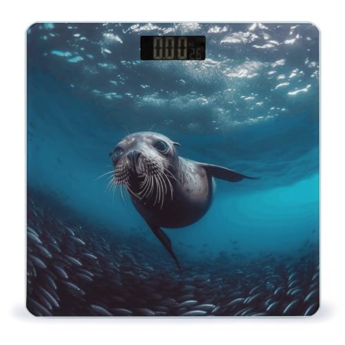 Báscula Digital para Baño con Vidrio Templado y Pantalla LCD miniatura 1