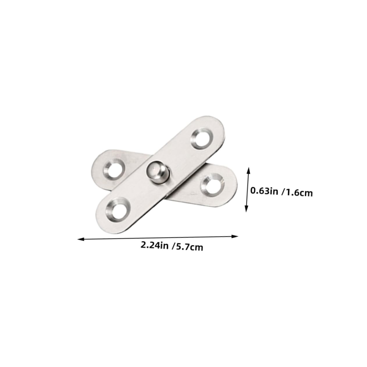 Holibanna Rotating Hidden Door Hinge Easy Install Pcs Stainless Steel Pivot Hinges for Cabinets Furniture