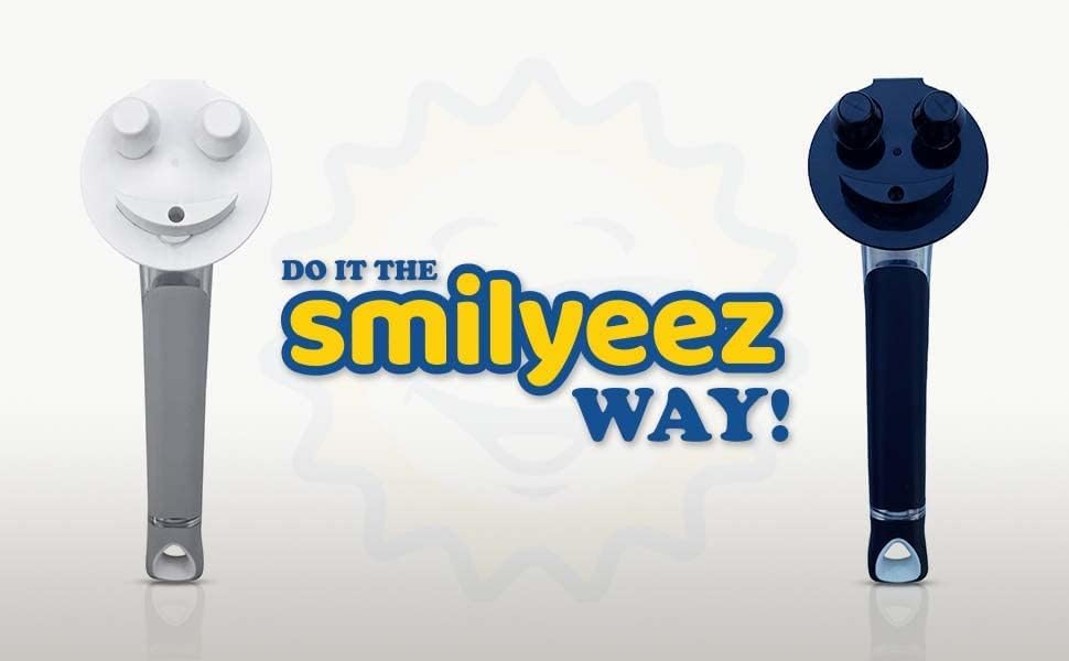 Image of The Original Smiling Handle with Soap Dispensing for Scrub Daddy Sponges & Scrub Moji Sponges with Smilyeez Smile Caddy & Dishwand with 2 Scrub Brushes (Black)