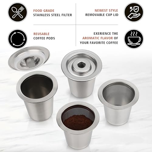 Image of Reusable Stainless Steel Filter Cup for Cuisinart, Compatible with Cuisinart #SS-RFC HomeBarista Reusable Filter Cup, Upgraded Version (2 Pack)