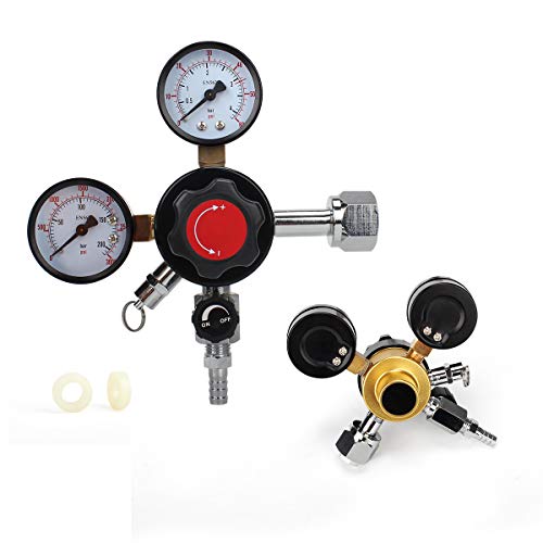 CO2 Beer Regulator for Homebrew Kegerator Draft Beer Dispensing, 0-60 PSI Working Pressure
