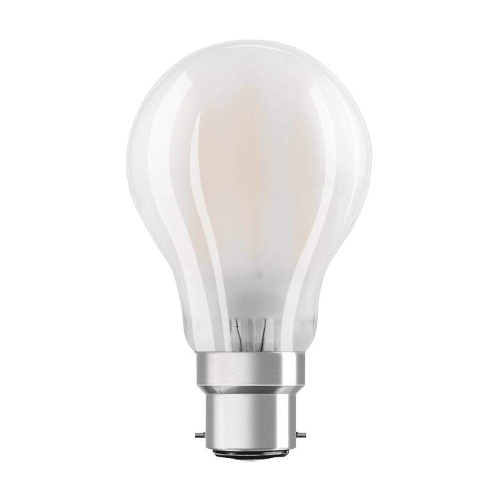 OSRAM Dimmable Filament LED lamp with B22d Base, Warm White (2700K), Classic Bulb Shape, 8W, Frosted Glass, Replaces Standard 75W Bulb, 1-Pack