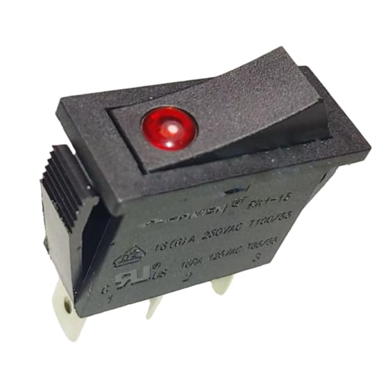 2Pcs RK1-15 Rocker Switch Compatible with Sok-en 3 Pins 2 Positions Switch Maintained 16(6) A Fits Electric Heaters 125/250VAC T100/55