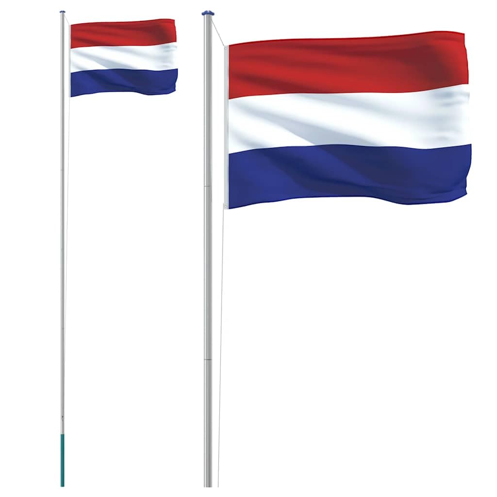 Genérico Mástil y Bandera de Países Bajos Aluminio 6,23 m,Casa y jardín,Decoración,Banderas y Mangas de viento-3147086