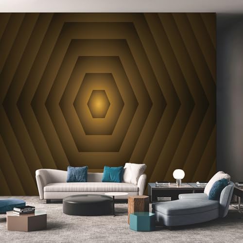 Papier peint gris beige géométrique intissé salon et chambre 200x140