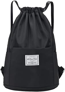 [MORGENSKY]ナップサック ジムサック巾着袋 バックパック スポーツバッグ 軽量 防水 男女兼用 大容量 シューズ収納 水泳 BAG04