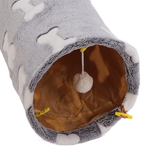 Túnel para gatos resistente de felpa suave y estructura plegable 7