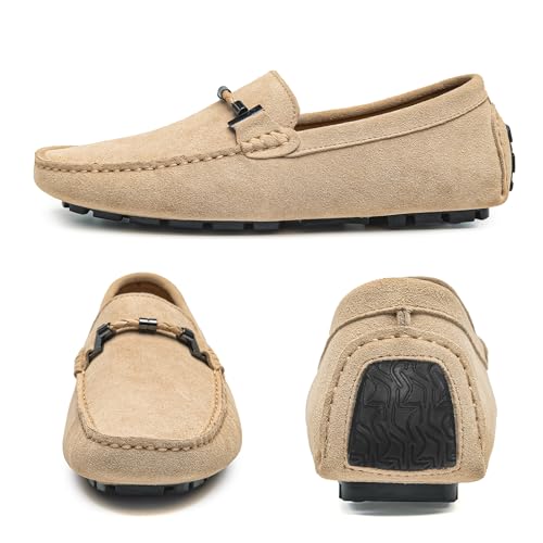 Image of Go Tour Men's Penny Loafers Moccasin Driving Shoes Slip On Flats Boat Shoes