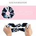VAFZASC Satin Hair Scrunchies Poker Cards Blue Fire for Hair Elastic Ties Ponytail Holders for Women