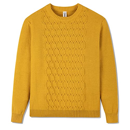 Image of BOBOYOYO Boys Sweaters 100% Cotton Cable Knit Kids Sweater Striped Pullover