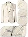 JOYLYJOME Men's 2 Piece Linen Suits Regular Fit Casual 2 Button Jacket Pants for Summer Beach Wedding Beige Suit for Men XL