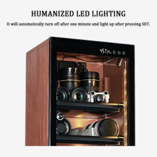 Armadio deumidificatore per Fotocamera, Box di Asciugatura elettronico per Attrezzatura Fotografica con Temperatura costante e luci a LED, capacità 15L/20L/30L/40L/50L